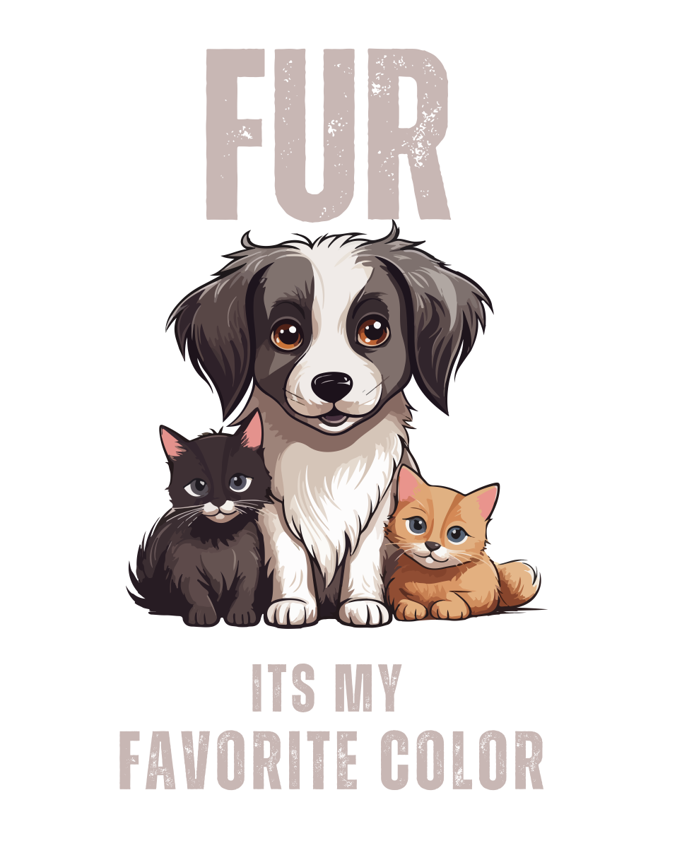 Fur is my favorite color dog/cat short sleeve shirt