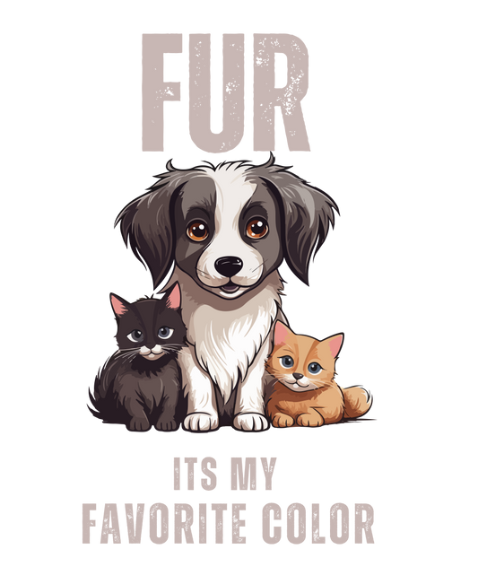 Fur is my favorite color dog/cat short sleeve shirt